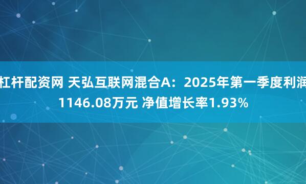 杠杆配资网 天弘互联网混合A：2025年第一季度利润1146.08万元 净值增长率1.93%